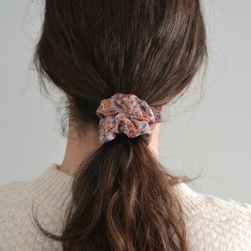 Coletero scrunchie animales, rosa.