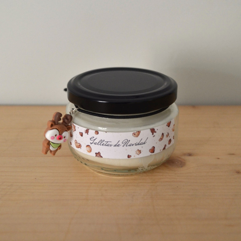 Vela galletas de navidad mediana | Vela Artesanal de Soja Vegana
