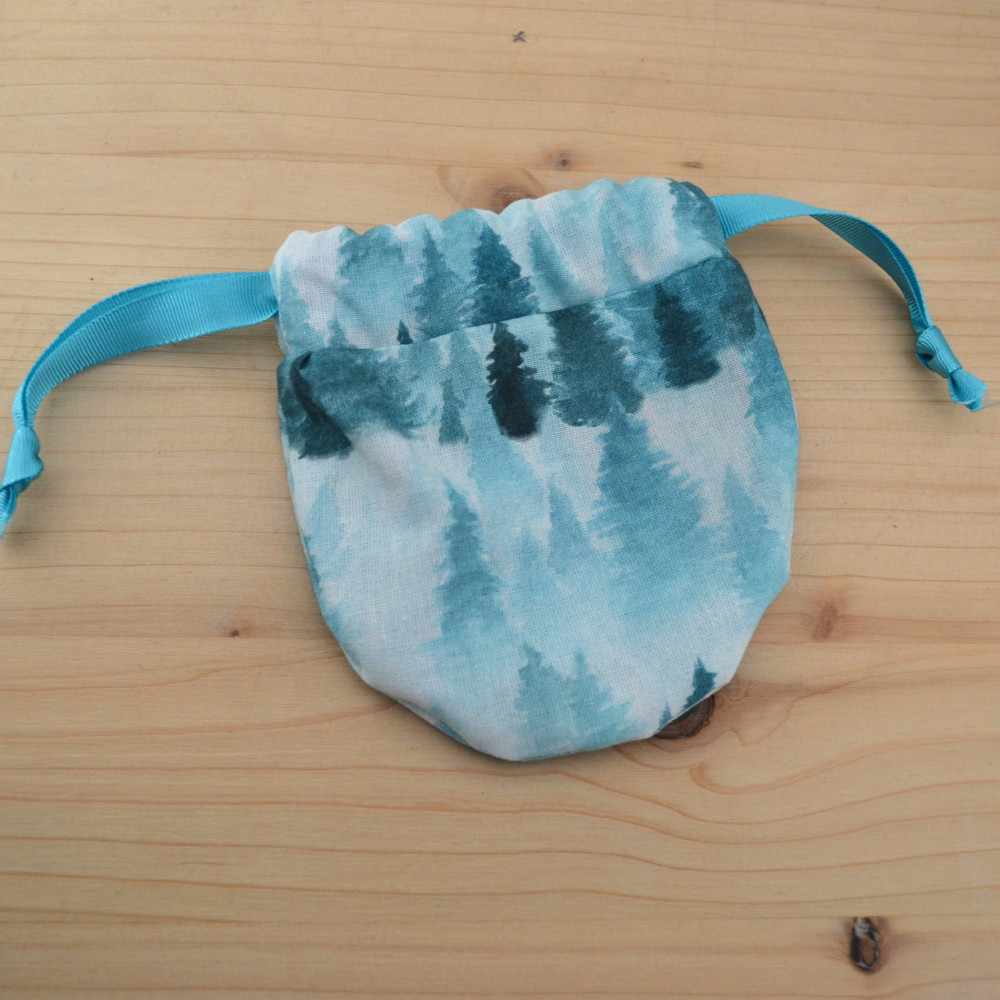 Bolsita motivos invernales, azul.