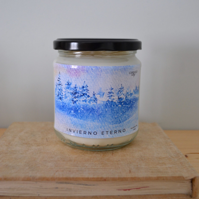 Vela Invierno eterno| Vela Artesanal de Soja Vegana