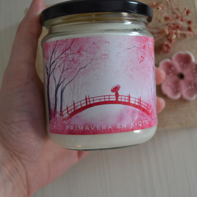 Vela Primavera en Kioto| Vela Artesanal de Soja Vegana