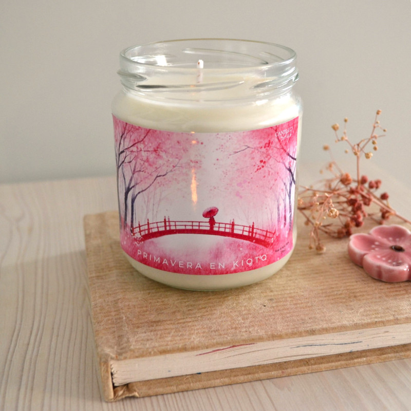 Vela Primavera en Kioto| Vela Artesanal de Soja Vegana