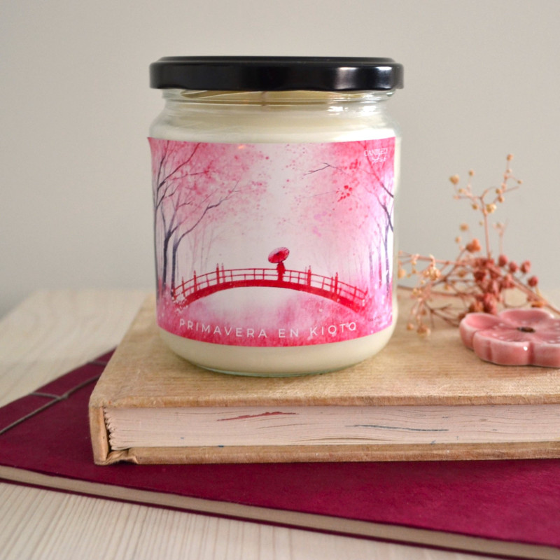 Vela Primavera en Kioto| Vela Artesanal de Soja Vegana