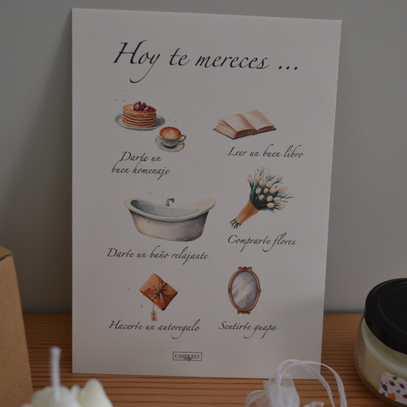 Caja mensual limitada autocuidado, dia de la madre | velas, papelería, regalo madre, mama, autocuidados | Candlely shop