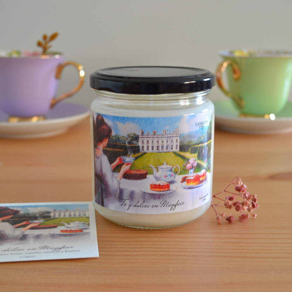 Vela Té y dulces en Mayfair Aromática | Vela Artesanal de Soja Vegana