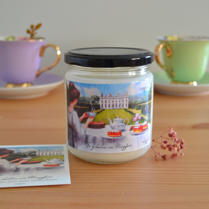 Vela Té y dulces en Mayfair Aromática | Vela Artesanal de Soja Vegana