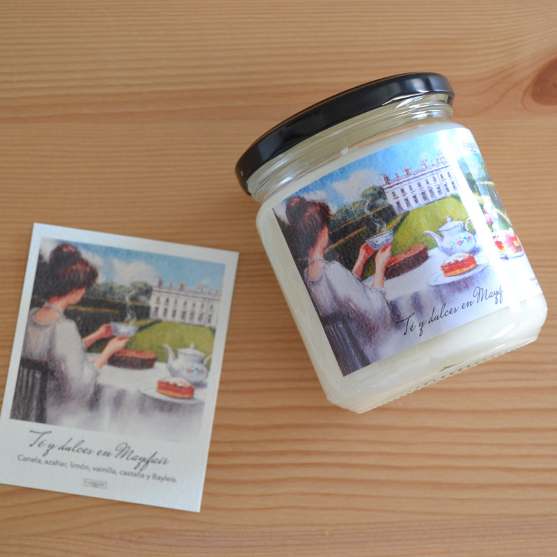 Vela Té y dulces en Mayfair Aromática | Vela Artesanal de Soja Vegana