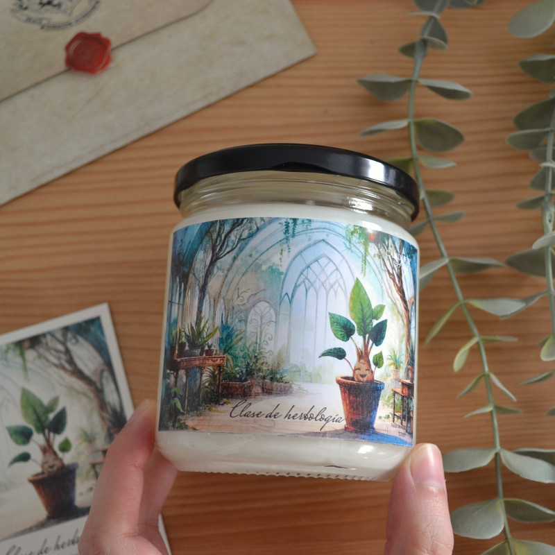 Vela Clases de Herbologia| Vela Artesanal de Soja Vegana